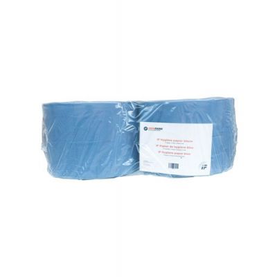 Papier de hygiène bleu - 3-couches, 2 maxi rouleaux/colli