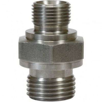 Nippel 3/8" X 1/2" thread outside, stainless steel
