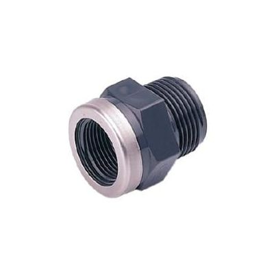 Threaded reducing ring PVC Whiteh stainless steel ring - PN16 - female and male threaded  