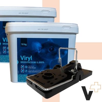 Paquet de promotion: 2 x Viryl + 10 pièges à rats gratuits